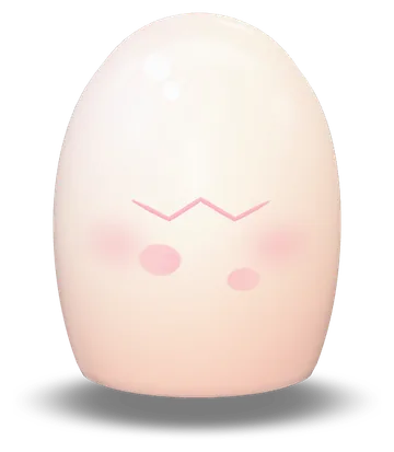 Egg Mochi, rendered in 3D